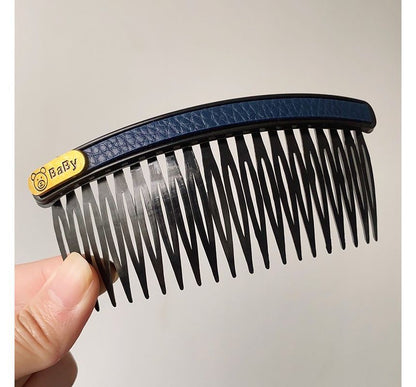 Faux Leather / Acrylic Hair Comb (Various Designs)