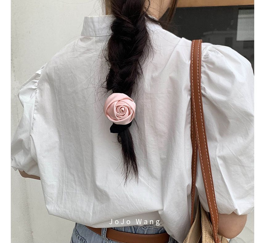 Rose Fabric Scrunchie