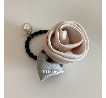 Rose Fabric Hair Tie