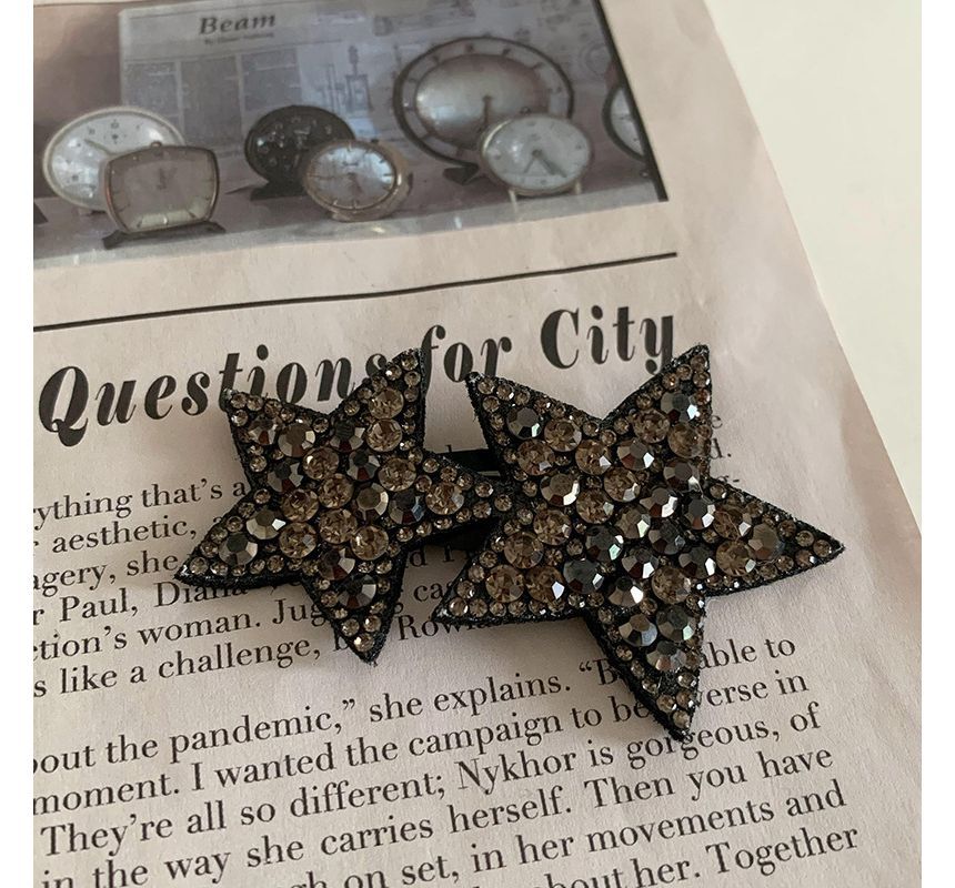 Star Rhinestone Alloy Hair Clip