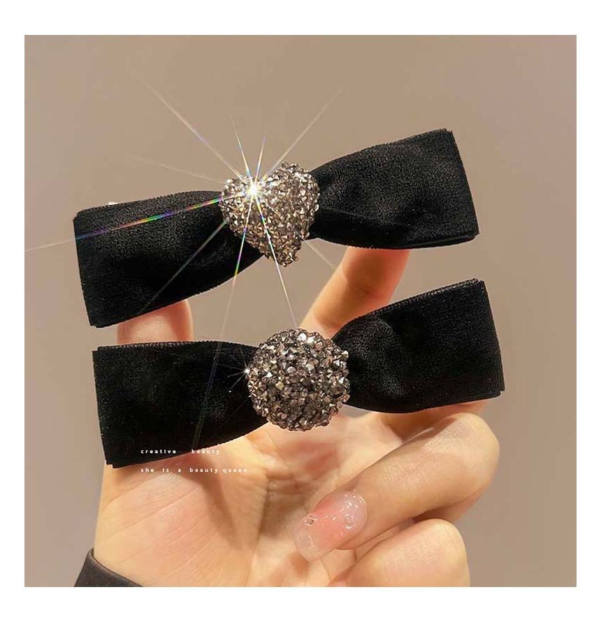 Bow Velvet Hair Clip (Various Designs)