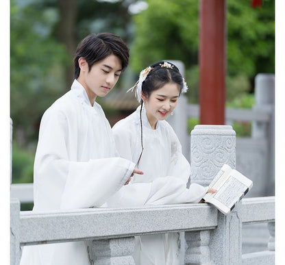 Couple Matching Embroidered Hanfu Blouse / Light Jacket / Pants / Belt