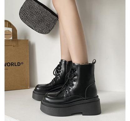 Platform Up Short Lace Boots