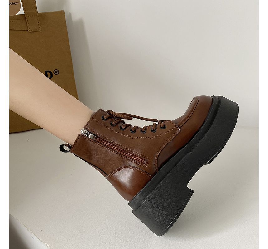 Platform Up Short Lace Boots