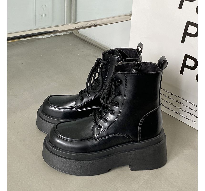 Platform Up Short Lace Boots