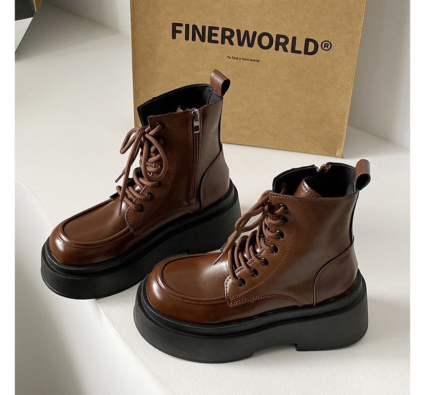 Platform Up Short Lace Boots