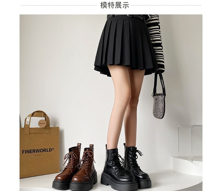 Platform Up Short Lace Boots