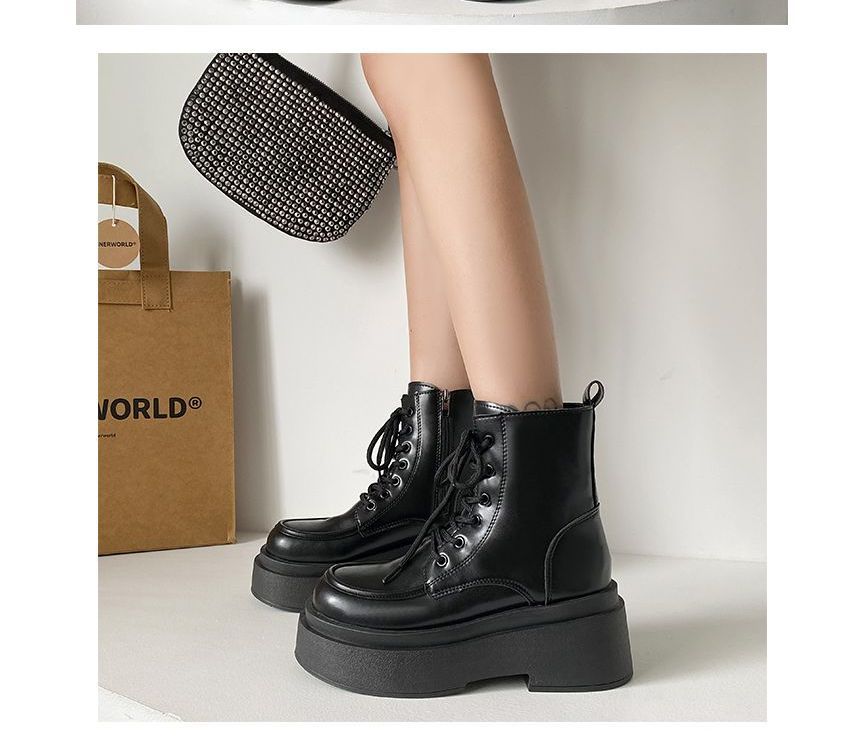 Platform Up Short Lace Boots