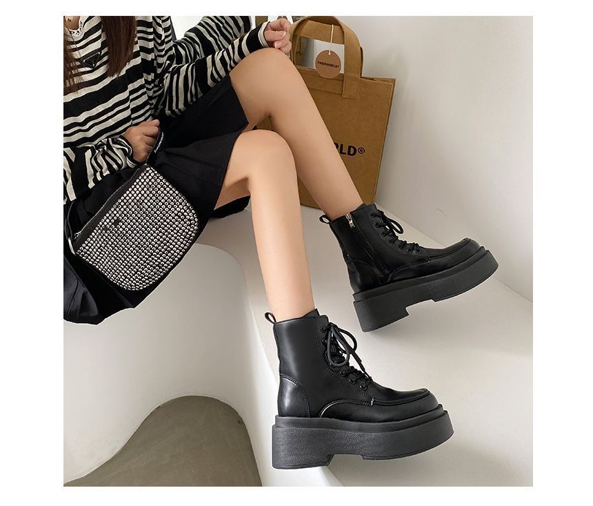 Platform Up Short Lace Boots