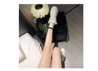 Lace-Up Sneakers Platform Applique Panda