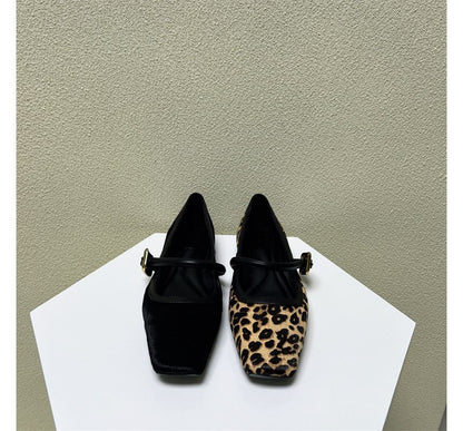 Chaussures Mary Jane à bout carré