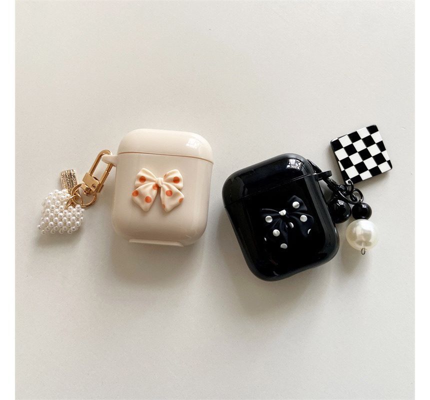 AirPods Skin Earphone Case Pro Pearl Faux Bow /