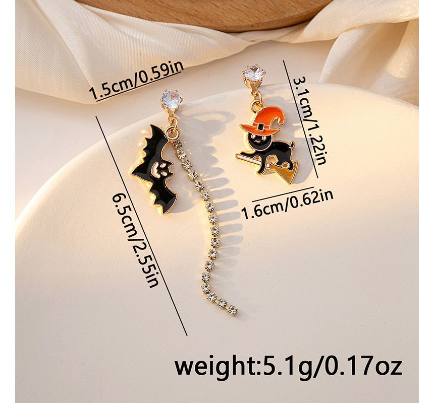 Halloween Glaze Alloy Drop Earring