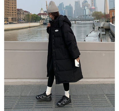 Hooded Plain Puffer Coat