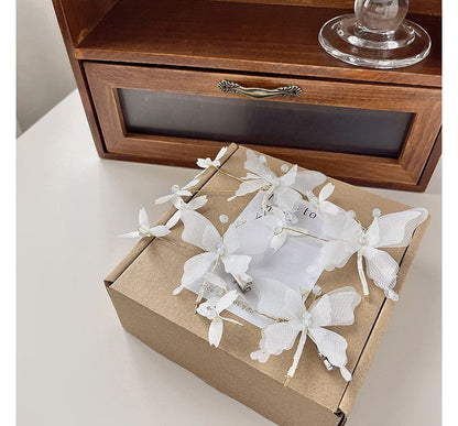 Set Butterfly Hair Clip Gemstone /