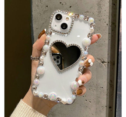 Faux Pearl / Mirrored Transparent Phone Case