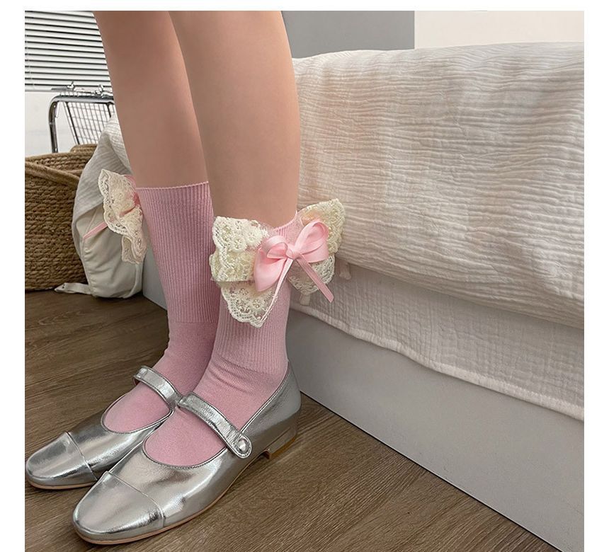 Lace Bow Socks