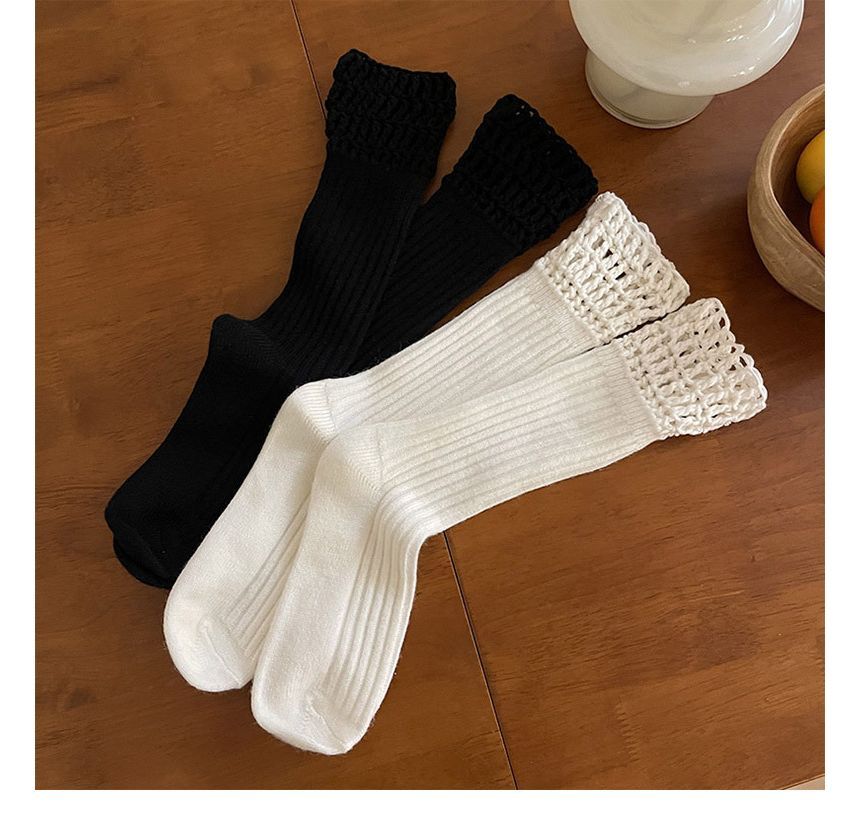 Plain Chunky Knit Socks