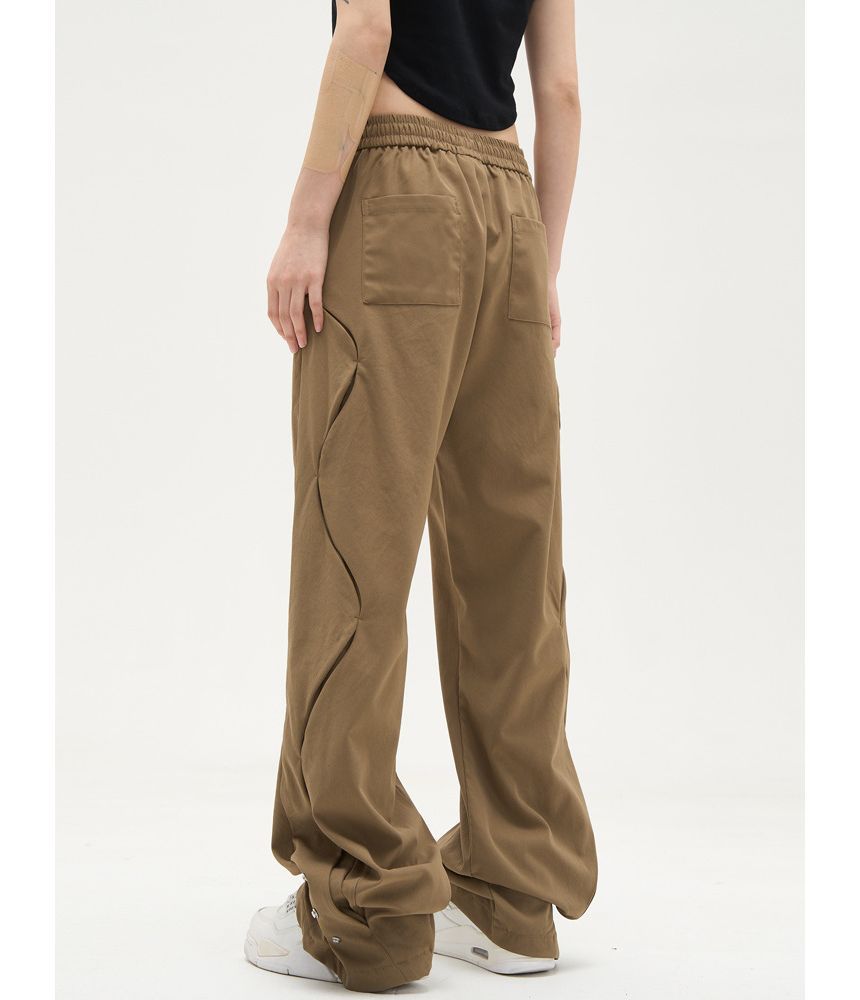 Low Waist Drawstring Loose-Fit Wide-Leg Sweatpants