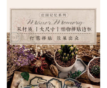 Plant Frame Print Diary Background Decorative Paper