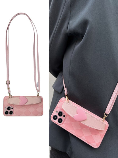 Case Strap Phone Heart