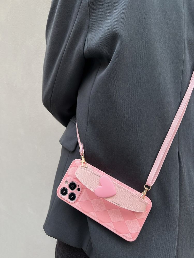 Case Strap Phone Heart