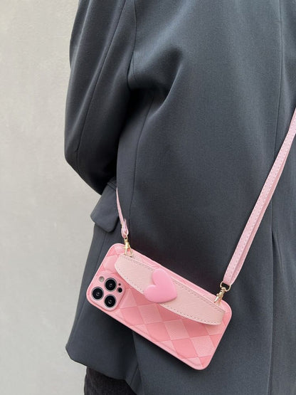Case Strap Phone Heart