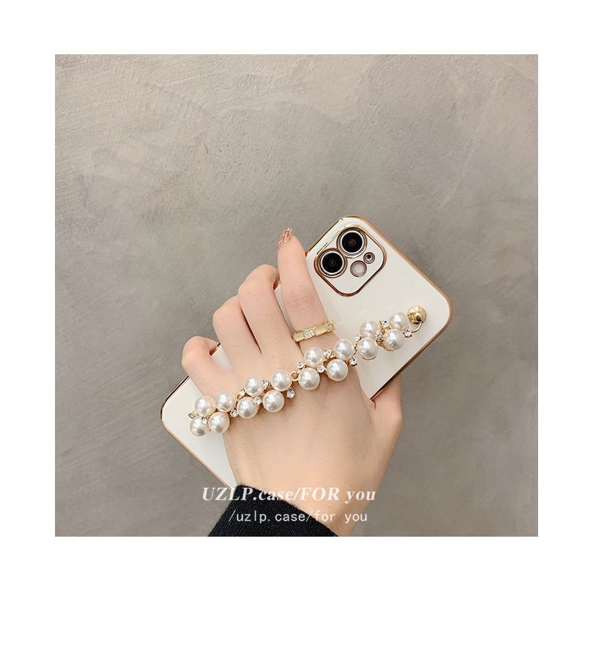 Pearl Phone Case Chain Faux