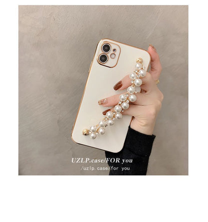 Pearl Phone Case Chain Faux