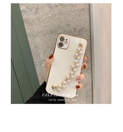 Pearl Phone Case Chain Faux
