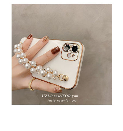 Pearl Phone Case Chain Faux