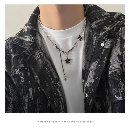 Star Pendant Alloy Choker