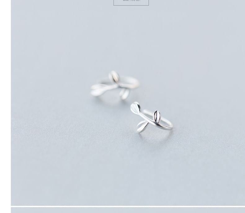 Leaf Sterling Silver Stud Earring