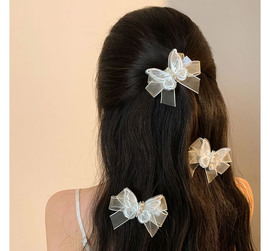 Butterfly Ribbon Mesh Hair Clip