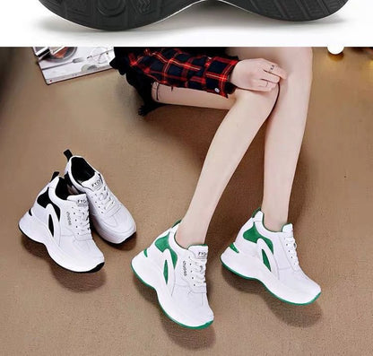 Platform Panel Hidden Wedge Sneakers