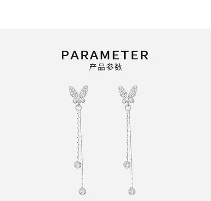 Butterfly Alloy Threader Earring