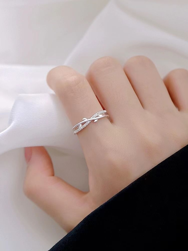 Branches Layered Alloy Open Ring