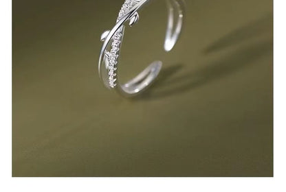 Branches Layered Alloy Open Ring