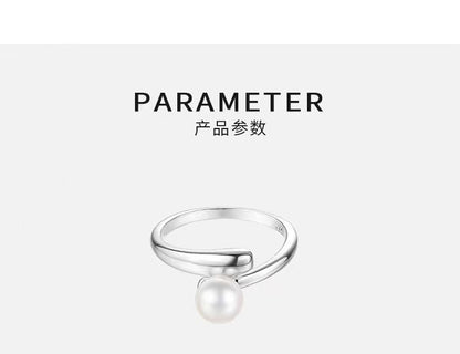 Faux Pearl Alloy Open Ring