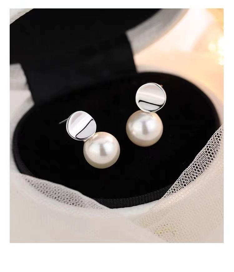 Faux Pearl Alloy Drop Earring