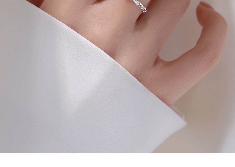 Textured Alloy Open Ring