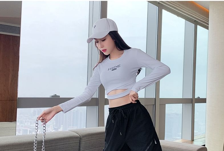 High Waist Drawstring Waist Wide Leg Pocketed Straight Cut Gather Cuff Cargo Sweatpants With Lining