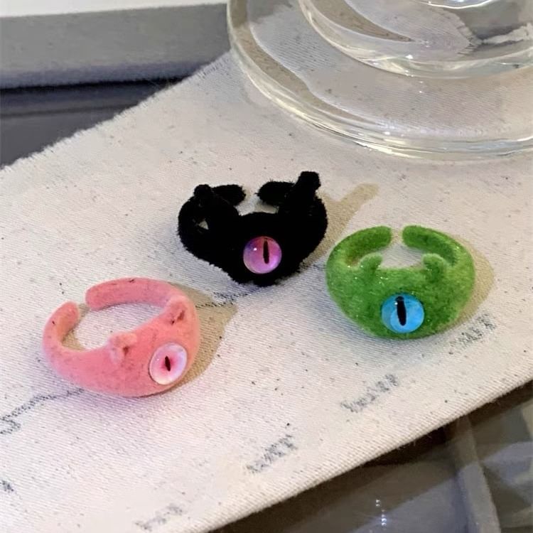 Alloy Ring Monster Flocking Designs) Open (Various