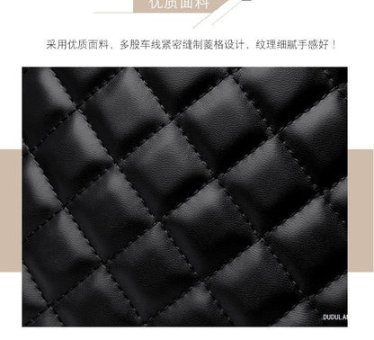 Quilted Leather Faux Backpack