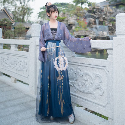 Patterned Print Hanfu Costume Set