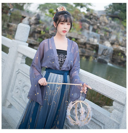 Patterned Print Hanfu Costume Set