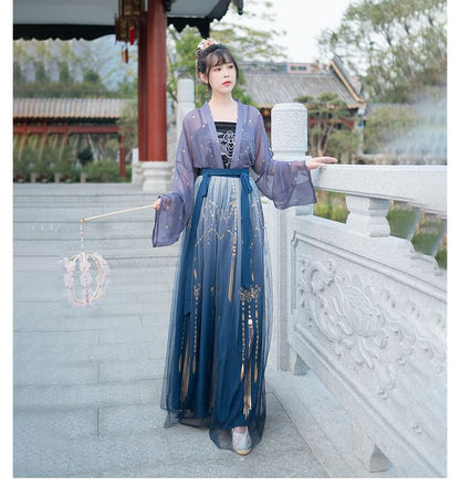 Patterned Print Hanfu Costume Set