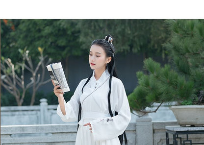 Couple Matching Crane Embroidered Hanfu Jacket / Long