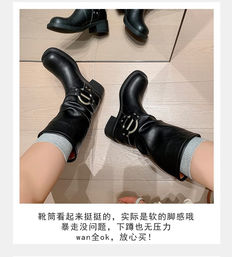 Boots Mid Calf Buckled