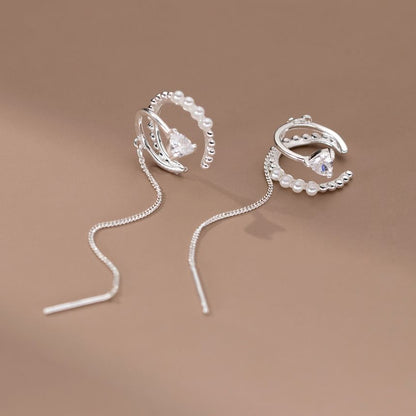 Rhinestone Swirl Ear Cuff